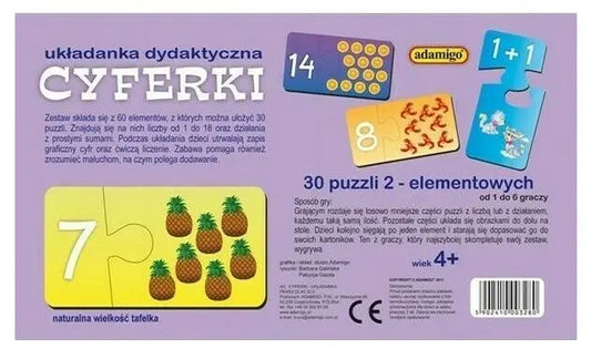 Cyferki - puzzlowa układanka dydaktyczna