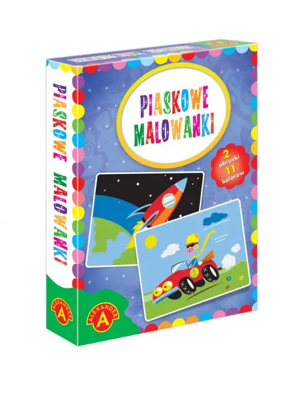 Piaskowe malowanki auto / rakieta