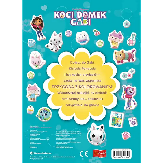 Książka aktywizująca Koci Domek Gabi z dużymi naklejkami