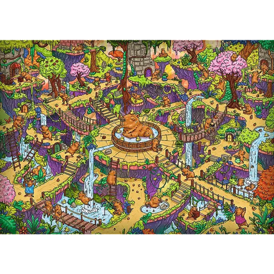 PUZZLE 500 PremPlus Maze Zabawne kapibary 37631