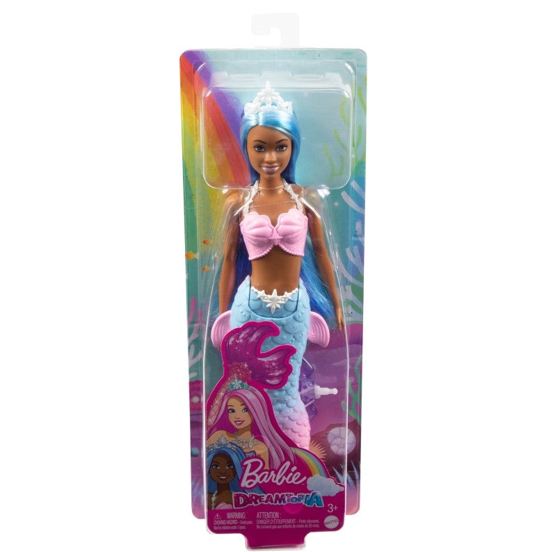 Barbie lalka syrenka błękitno-różowa HGR12 /6