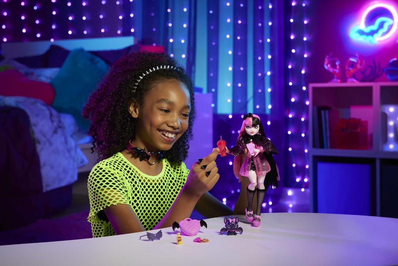 MONSTER HIGH Draculaura lalka+akces HHK51 /4