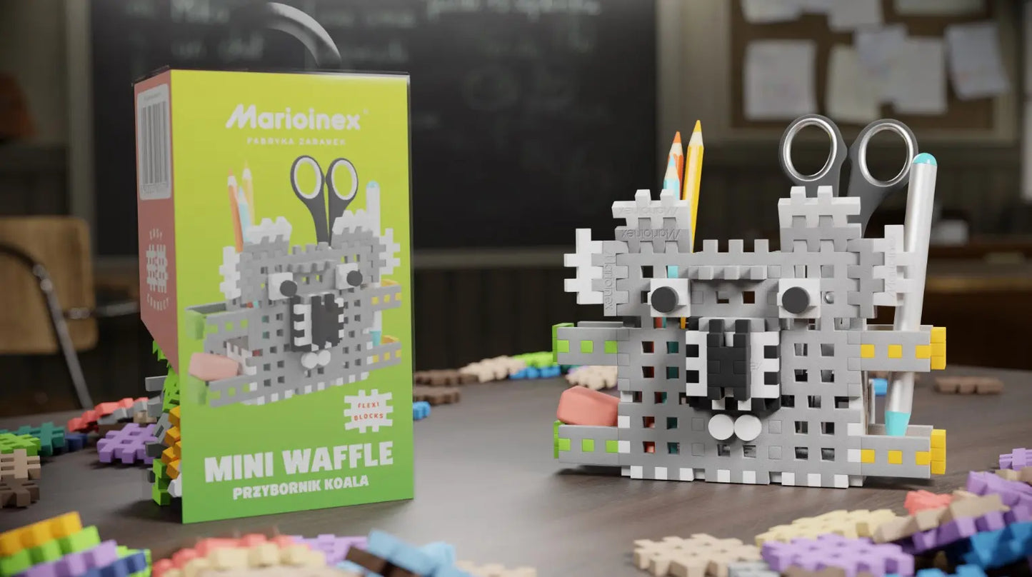 Klocki wafle mini 70 elementów przybornik koala