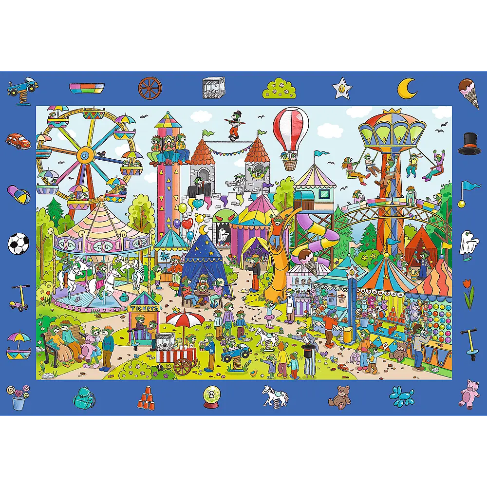 Puzzle 100 elementów Obserwacyjne Spy Guy Wesołe miasteczko