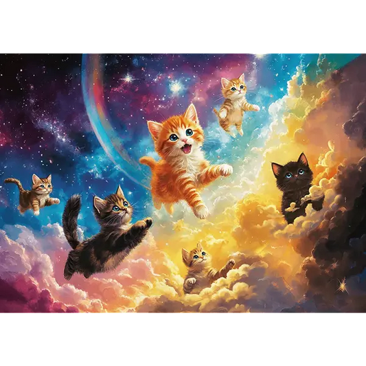 Puzzle 500 el. Kosmiczne kotki