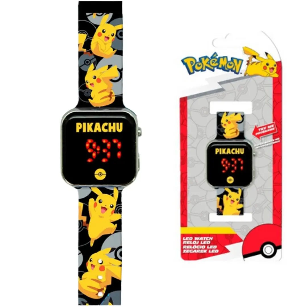 Pokemon pikachu zegarek cyfrowy led