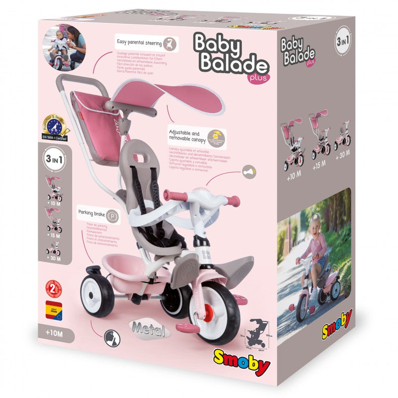 SMOBY rowerek Baby Balade różowy 741401