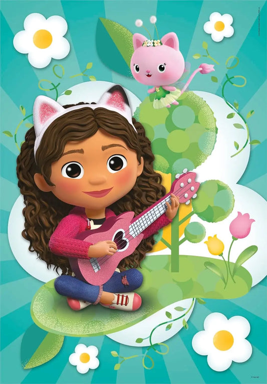 Puzzle 3x48 super kolor domek gabby