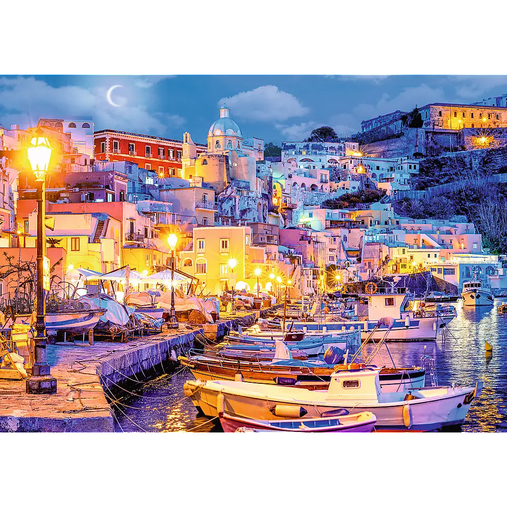 Puzzle 1000 elementów Wyspa Procida nocą Włochy