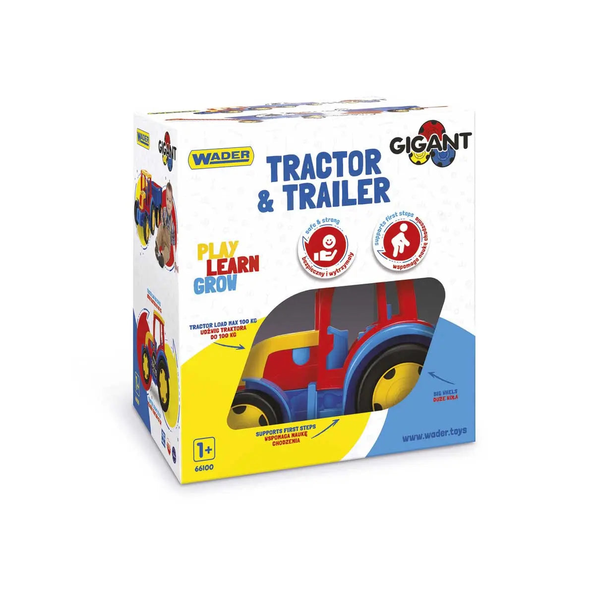 WADER Gigant traktor z przyczepą 66100 61004