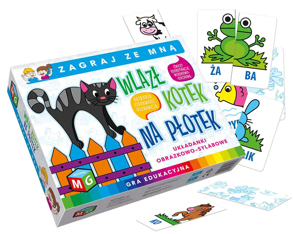Gra edukacyjna - Wlazł kotek na płotek