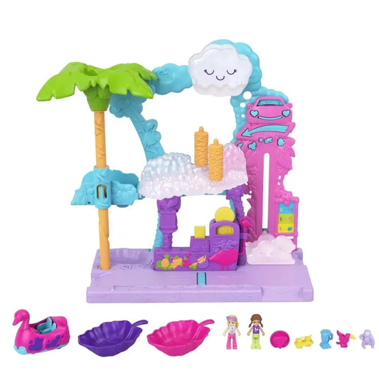 Polly pocket flamingowa myjnia zestaw