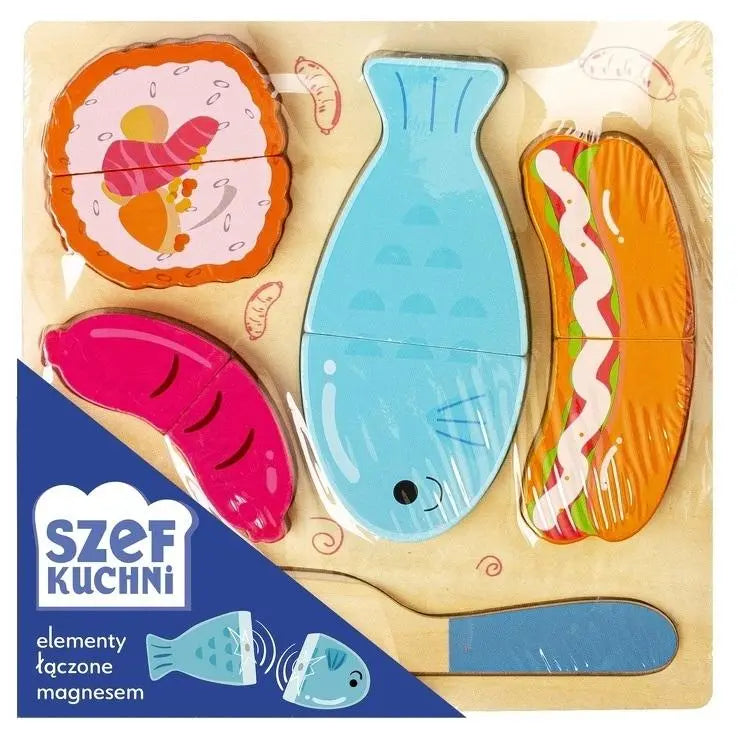 Szef kuchni drewniana ryba do krojenia