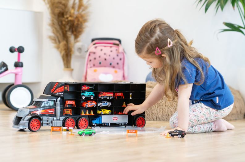 Dickie City 2 w 1 truck walizka + autka + akcesoria