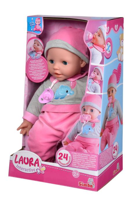 Laura ze smoczkiem gaworząca 40 cm 514-0066