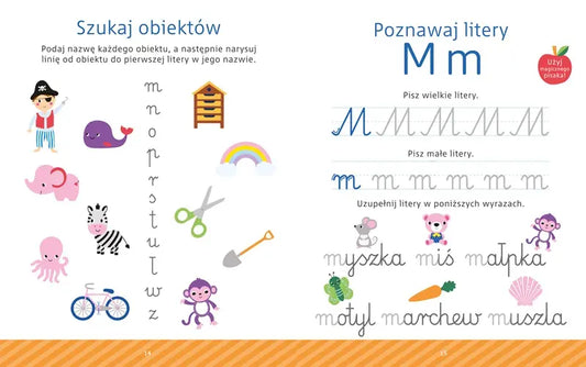 Książeczka - Mały geniusz, Wesołe literki