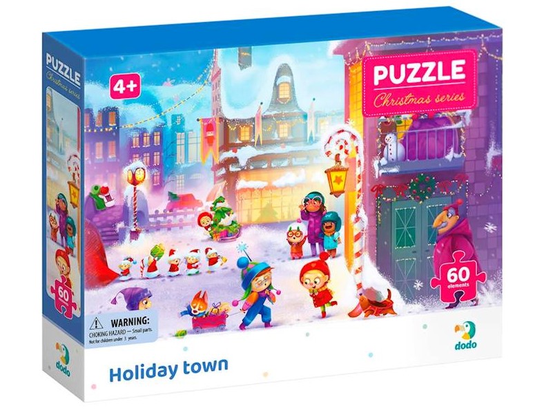 Puzzle 60el Świąt.Miasteczko DOB4317 04317