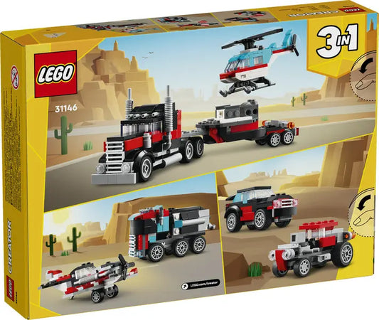 Lego Creator Ciężarówka z platformą i helikopter