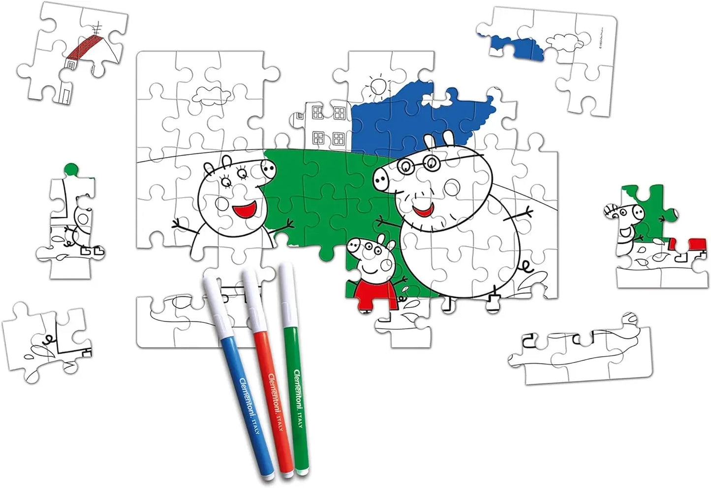 Puzzle 60 happy color peppa pig