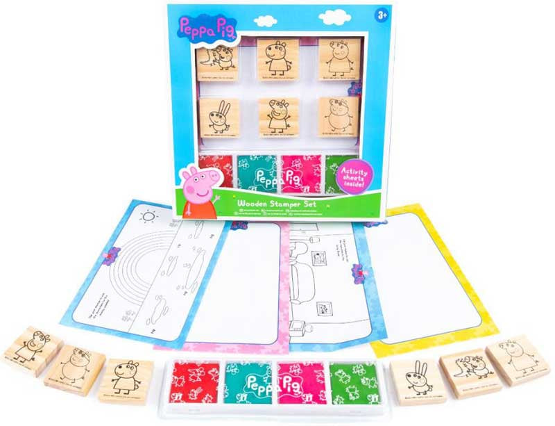 Świnka Peppa drewn.stemple set 85-0026 92667