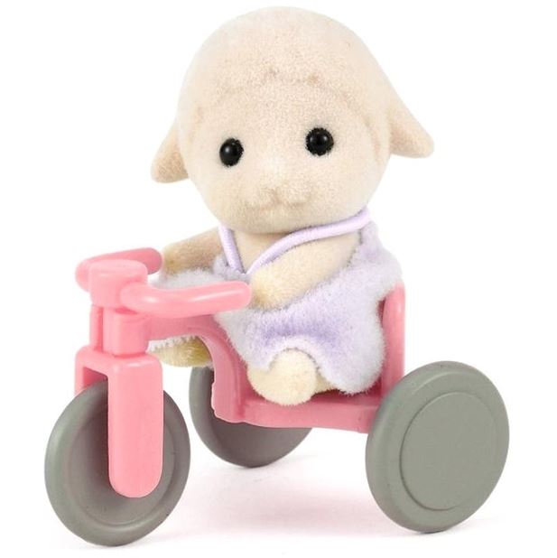 SYLVANIAN Baby owieczka z rowerkiem 04561