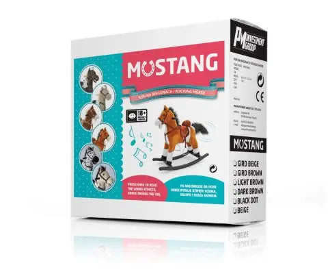 Koń na biegunach mustang jasny brąz
