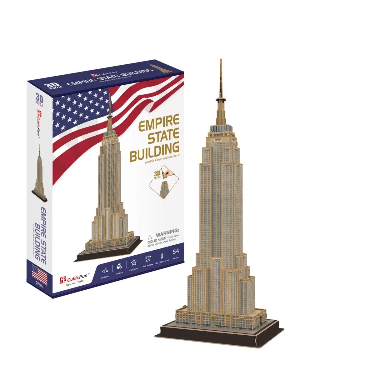 Cubic fun puzzle 3d empire state building