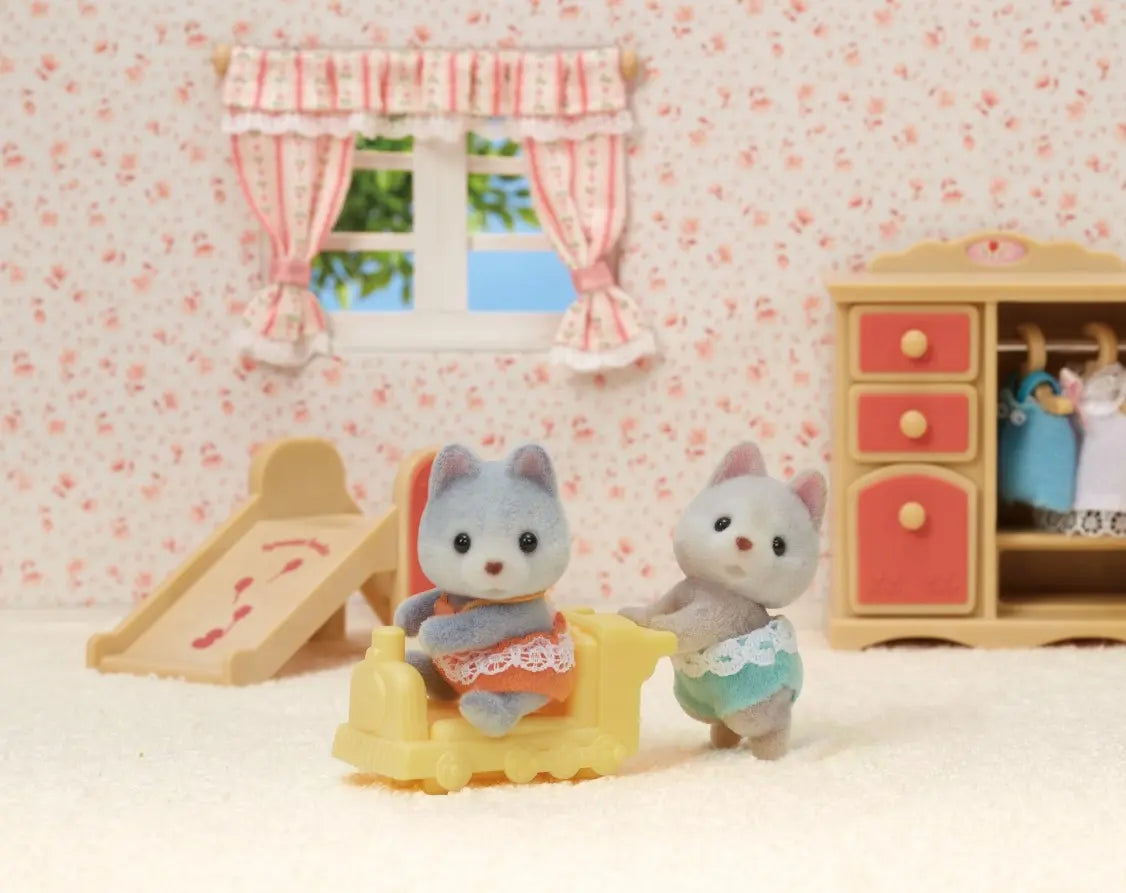 Sylvanian families bliźniaki piesków husky