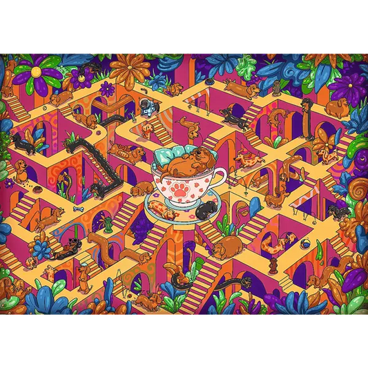 PUZZLE 500 PremPlus Maze Wesołe jamniki 37630