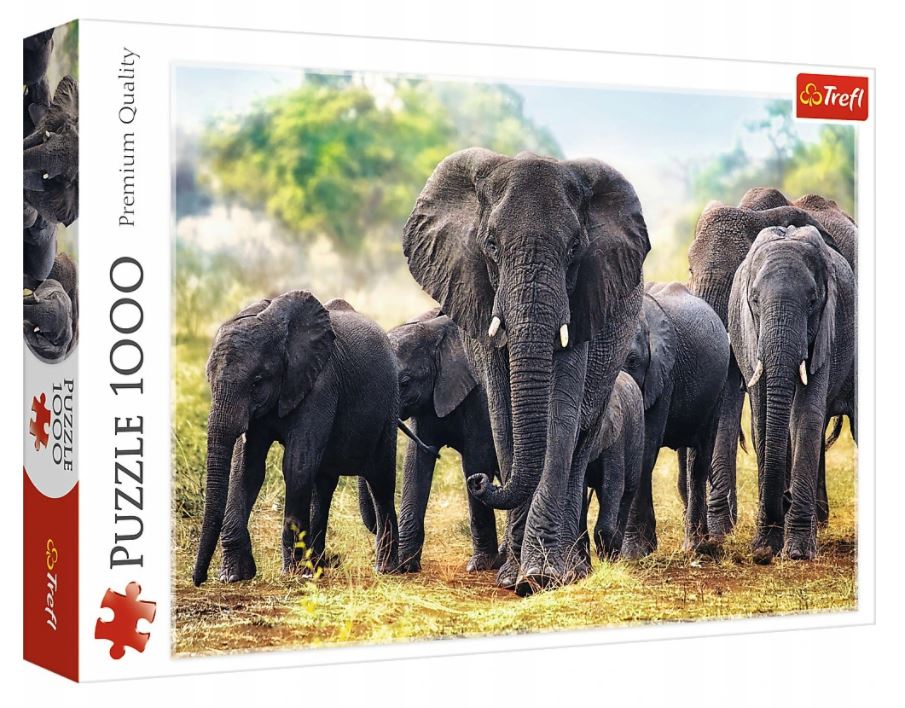 PUZZLE 1000 Afrykańskie słonie