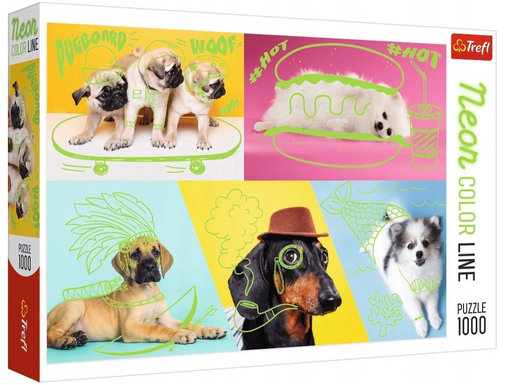 PUZZLE 1000 NeonColorLine Odlotowe psy 10578