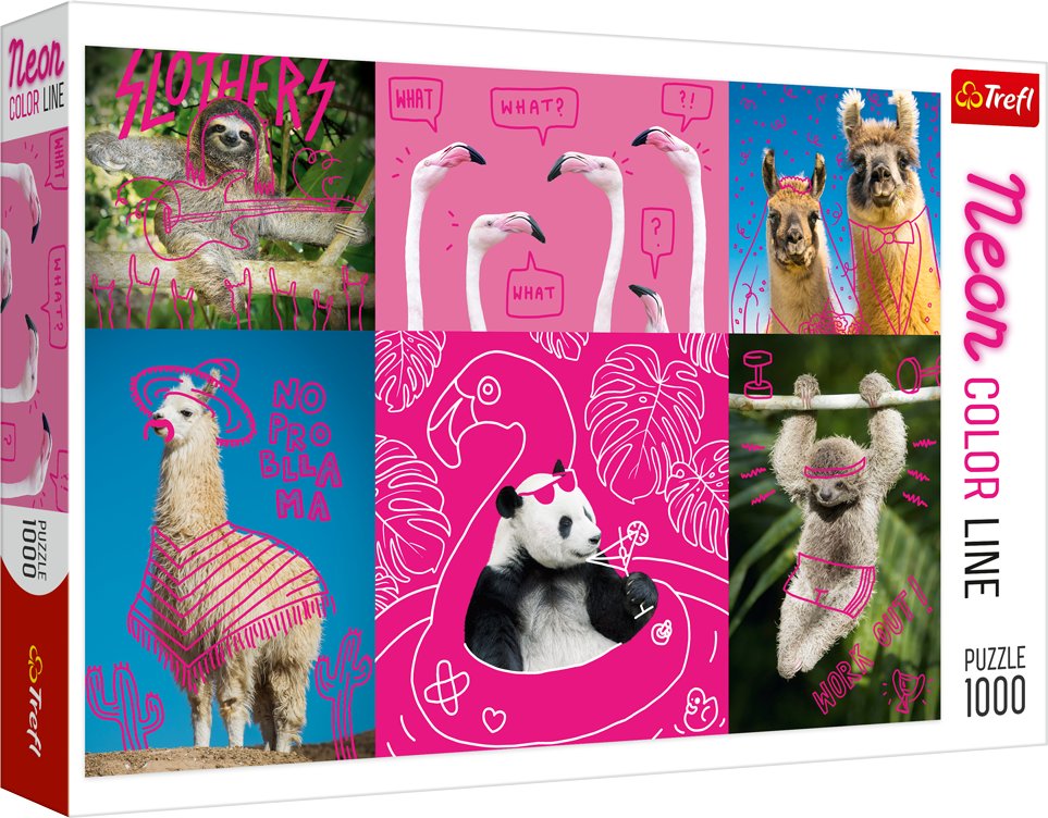 PUZZLE 1000 NeonColor-Szalone Zwierzaki 10594