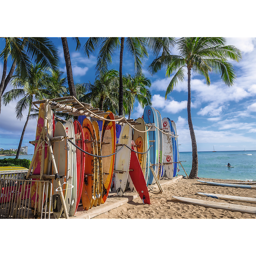Puzzle 1000 elementów plaża waikiki hawaje