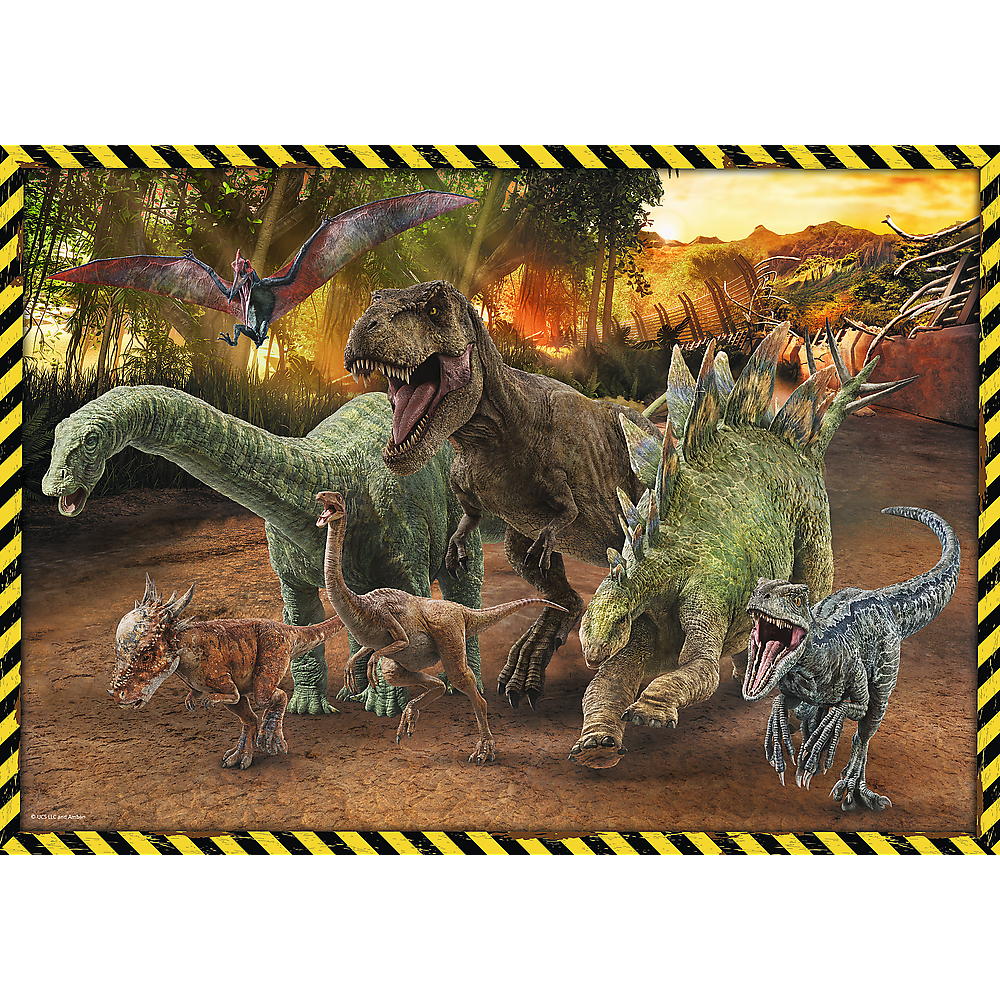 Puzzle 200 elementów Dinozaury z Parku Jurajskiego