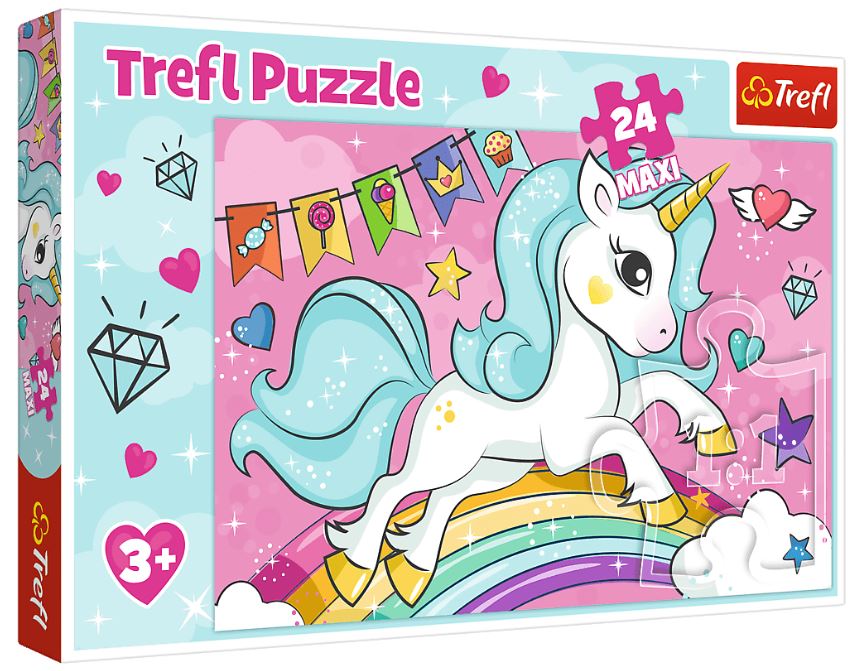 PUZZLE MAXI 24 Słodki jednorożec /Trefl 14302