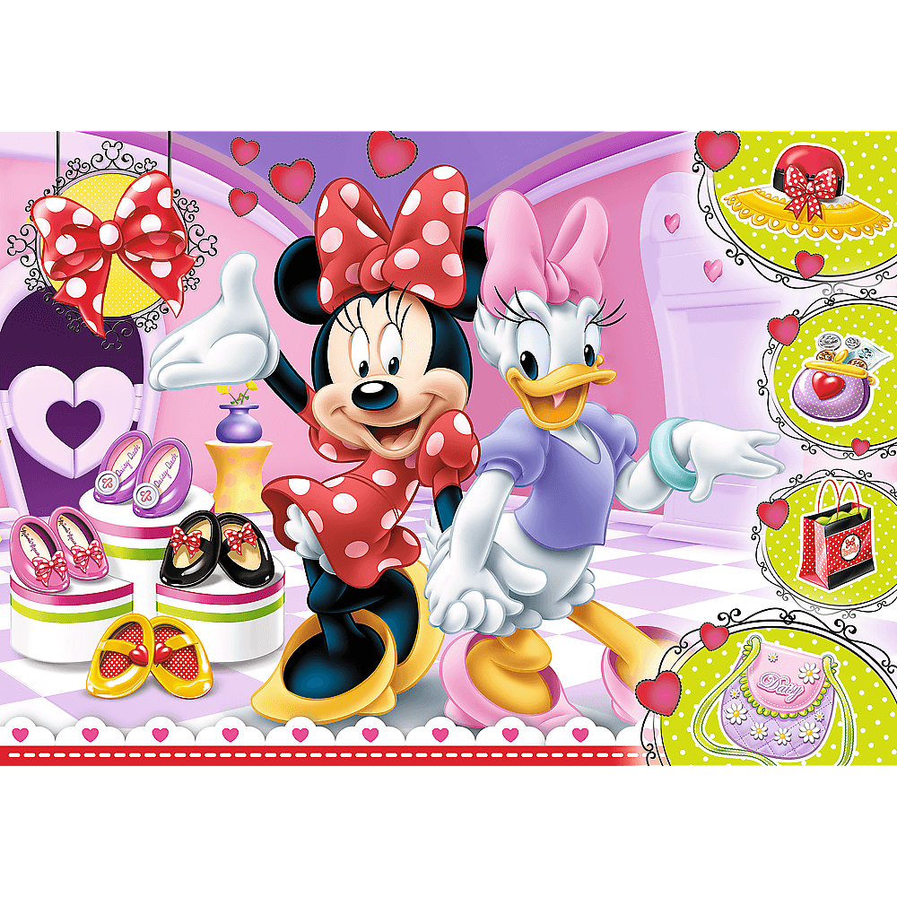 Puzzle 100 glitter minnie i błyskotki