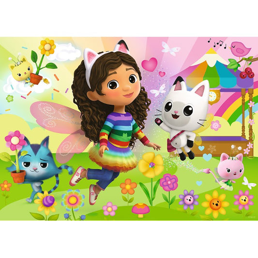 Puzzle 100 elementów glitter brokatowa gabby