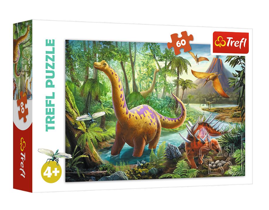 Puzzle 60 wędrówka dinozaurów