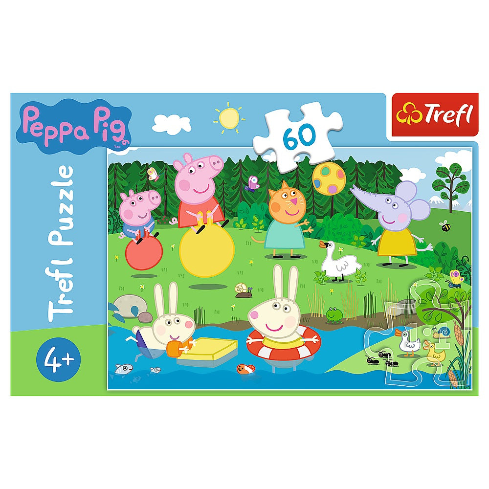 Świnka peppa puzzle 60 wakacyjna zabawa świnka peppa