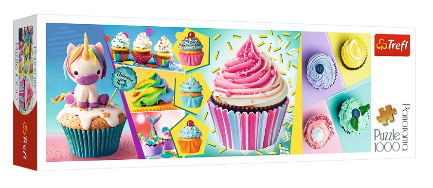 PUZZLE 1000 Panorama Kolorowe babeczki 29045