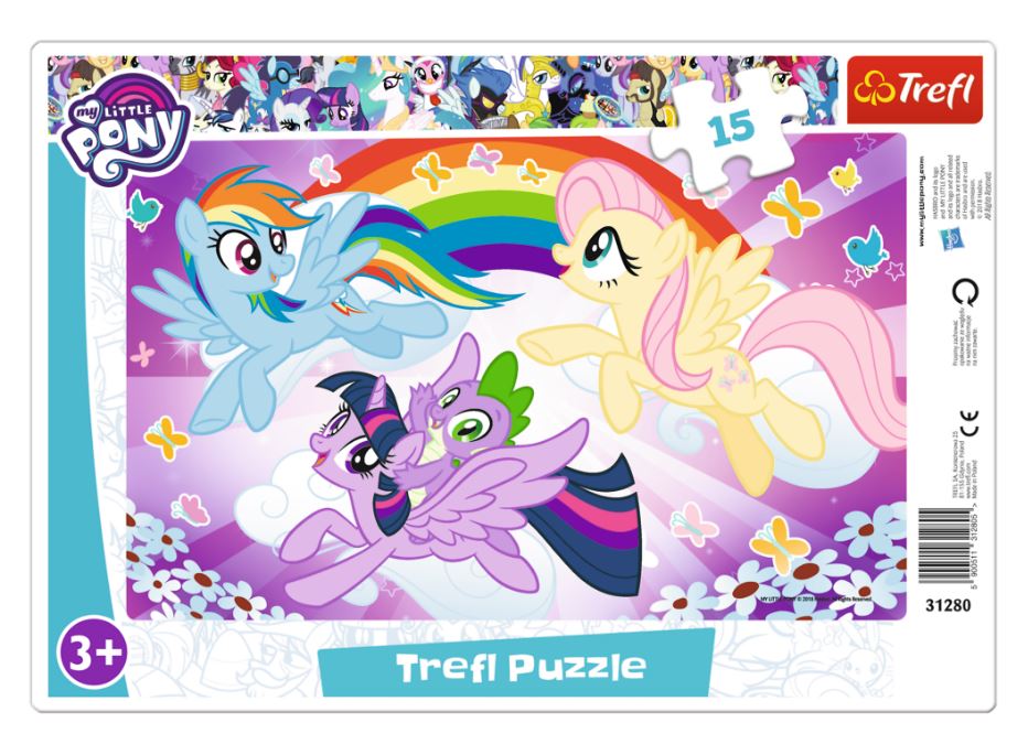 PUZZLE Ramkowe 15 Zabawa kucyków /MLP Hasbro 31280