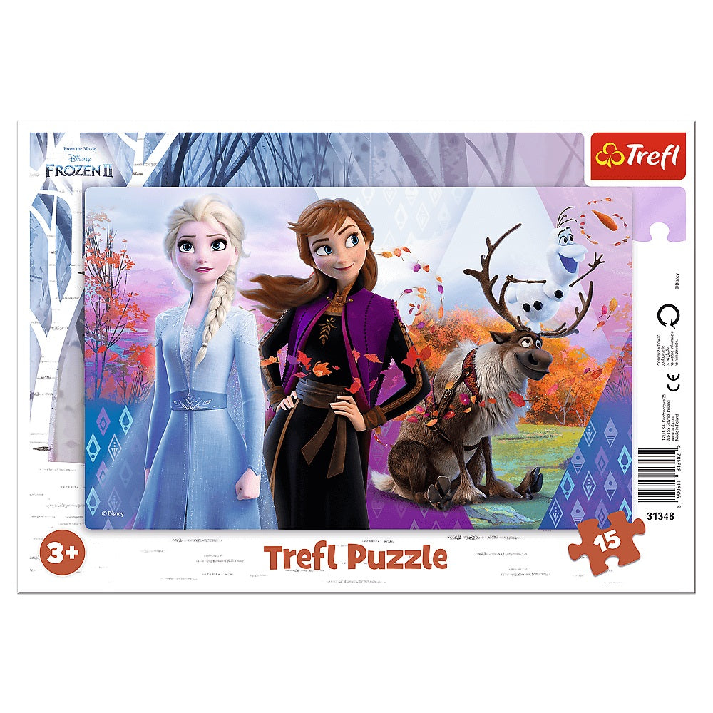 PUZZLE Ramkowe 15 Magicz.świat Anny i Elsy 31348.
