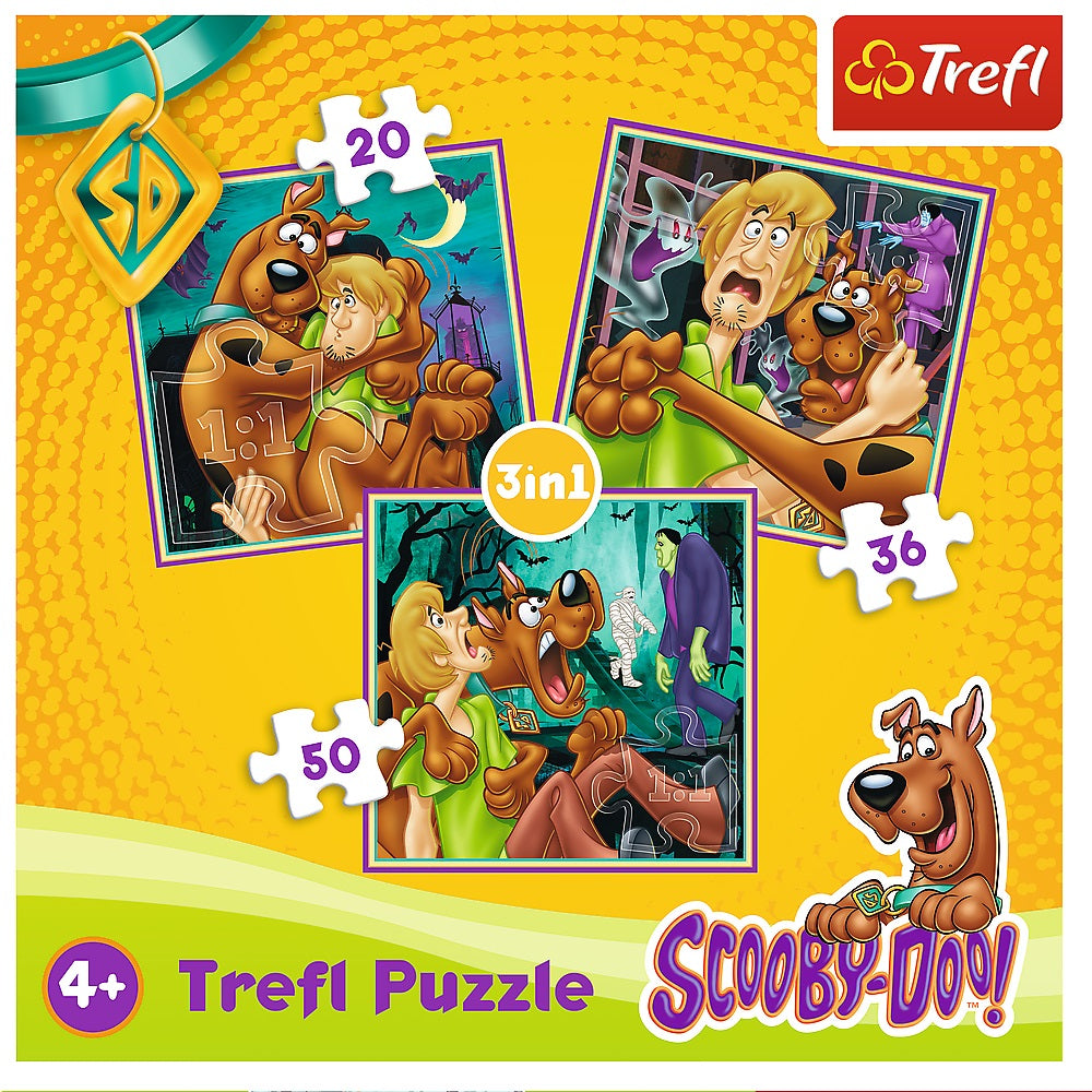 PUZZLE 3w1 Uwaga!Duchy!/Warner Scooby Doo 34145