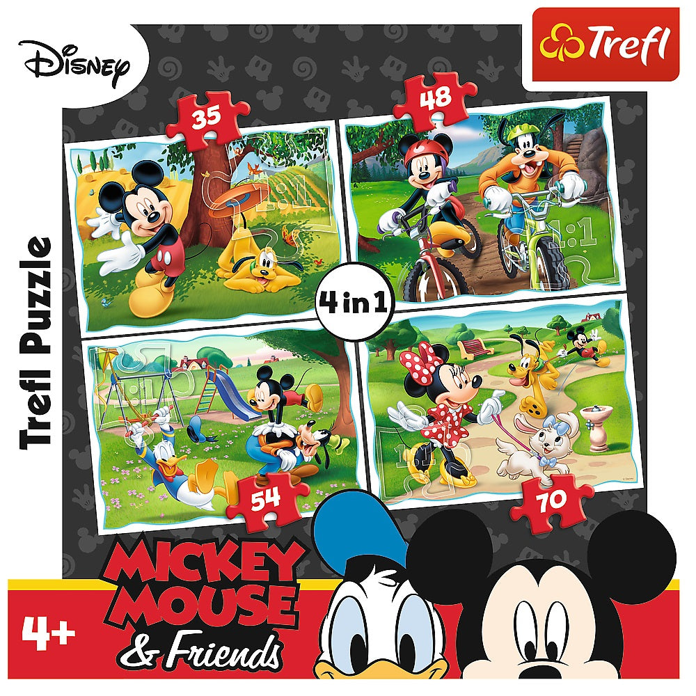 PUZZLE 4w1 Zabawy w parku/Disney Stand.34261