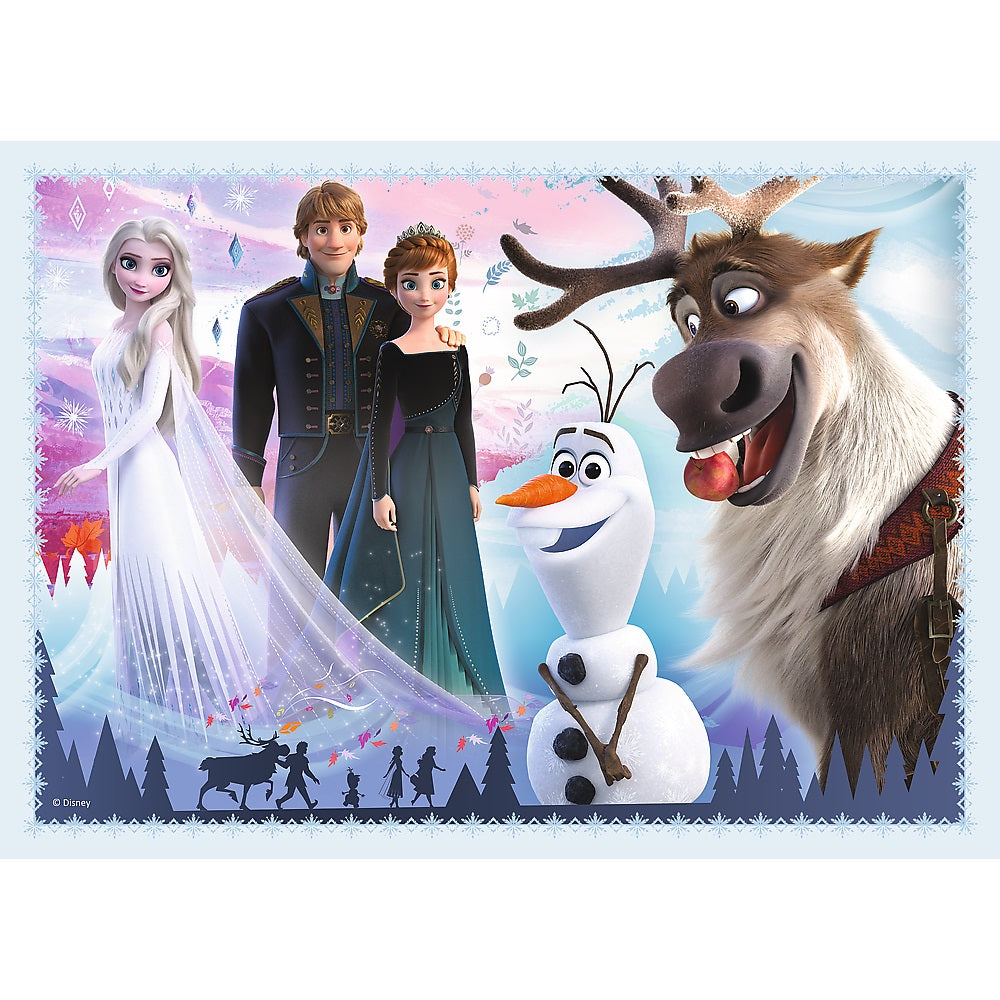 PUZZLE 4w1 W magicznym lesie Frozen 34344