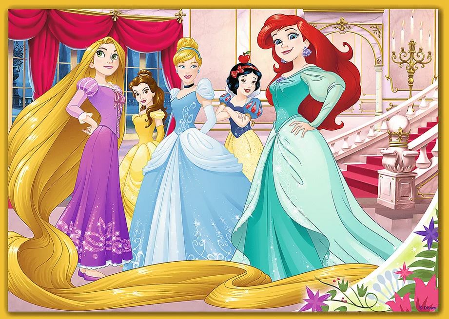 PUZZLE 4w1 Szczęśliwy dzień /Disney Princess 34385