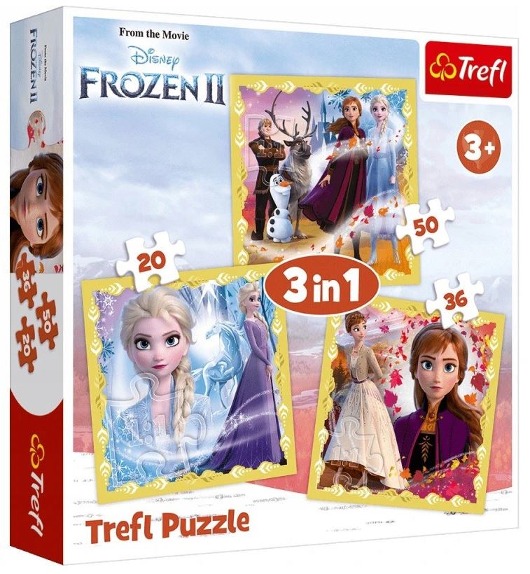 PUZZLE 3w1 Moc Anny i Elsy / Disney Frozen2 34847