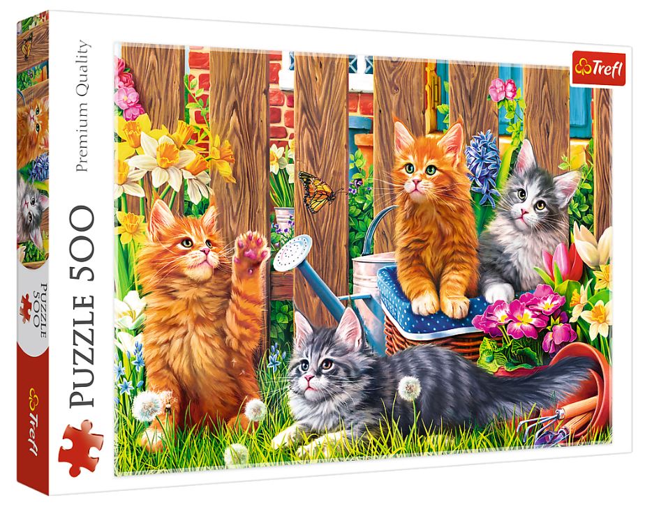 PUZZLE 500 Kotki w ogrodzie 37326