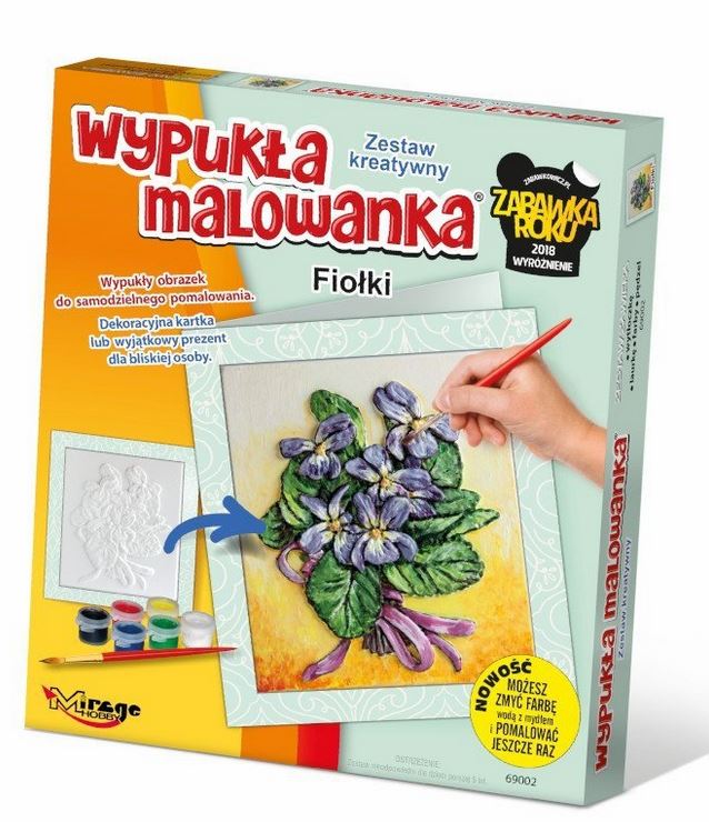 Mirage kwiaty Fiołki wypukła malowanka 69002