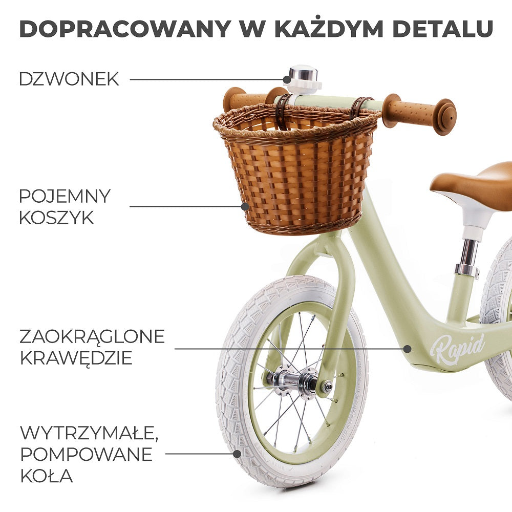 Kinderkraft rowerek biegowy Rapid green 22543